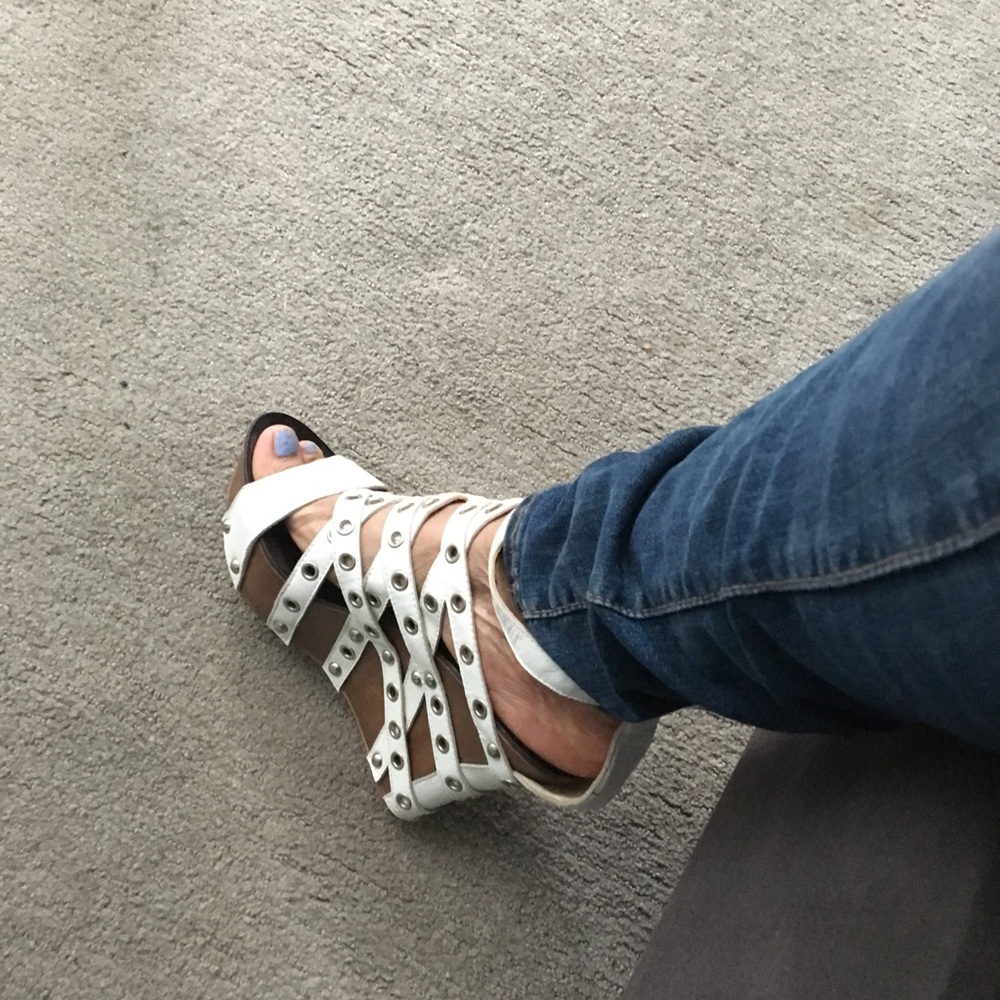 White sandals
